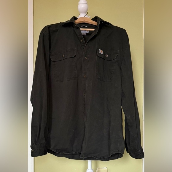 Carhartt Men’s Original Fit Button Down Long Sleeve Shirt Size Medium - Picture 1 of 6
